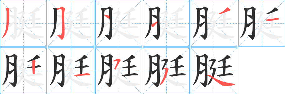 脡笔顺分步演示