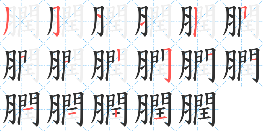 膶笔顺分步演示