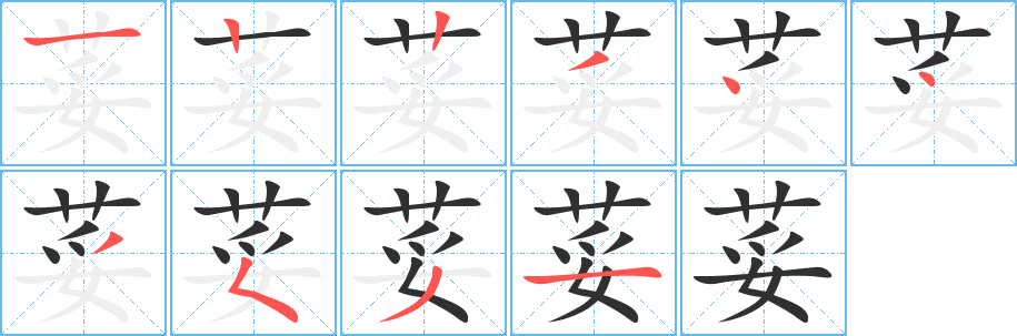 荽笔顺分步演示
