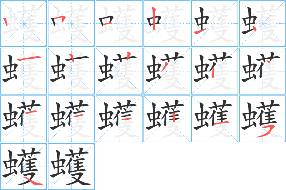 蠖笔顺分步演示