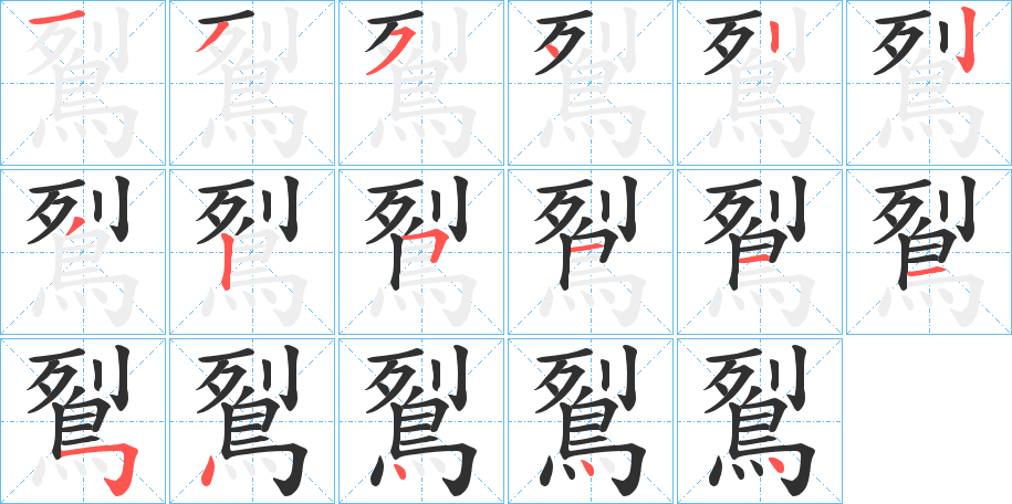 鴷笔顺分步演示