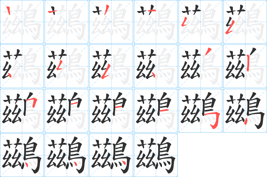 鷀笔顺分步演示