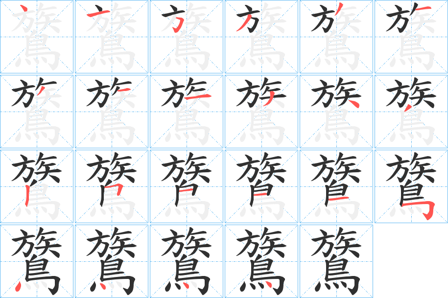 鷟笔顺分步演示