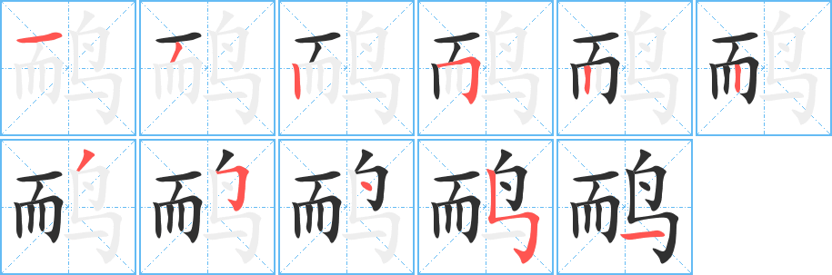 鸸笔顺分步演示